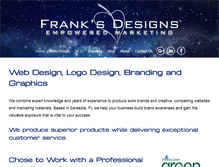 Tablet Screenshot of franksdesigns.com